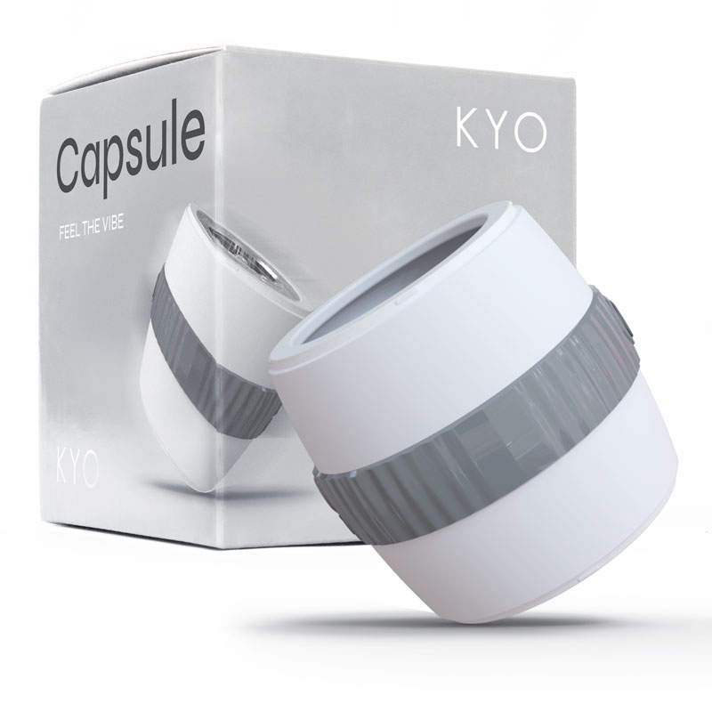 KYO Capsule vibrating stroker for men with box package