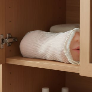 Opgeborgen in een kast